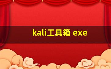 kali工具箱 exe